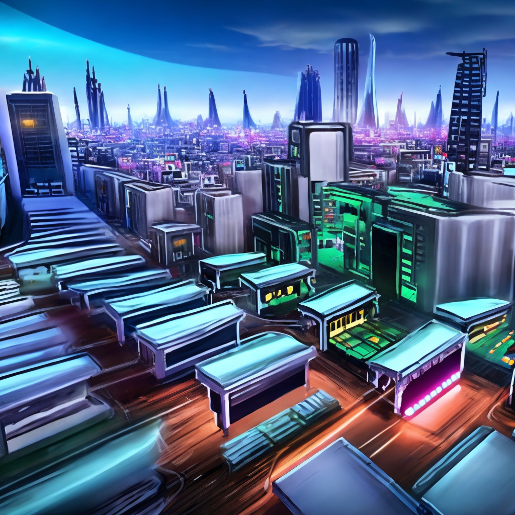 a futuristic japanese city at night photo realism picture from the ground