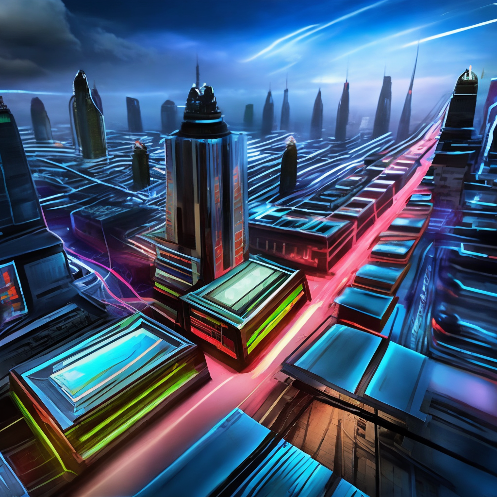 a futuristic japanese city at night photo realism from the ground octane render