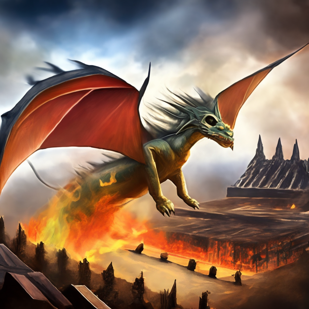 A fire dragon
