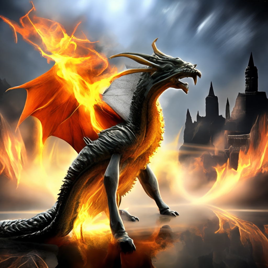 A fire dragon 