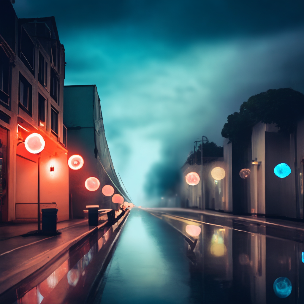 Lights in City backgrounds will fill with rain in a city skyline by JJcanvas. add a city skyline in the background