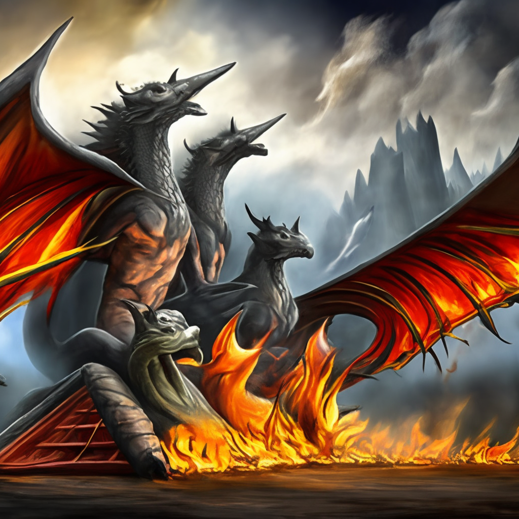 A fire dragons 