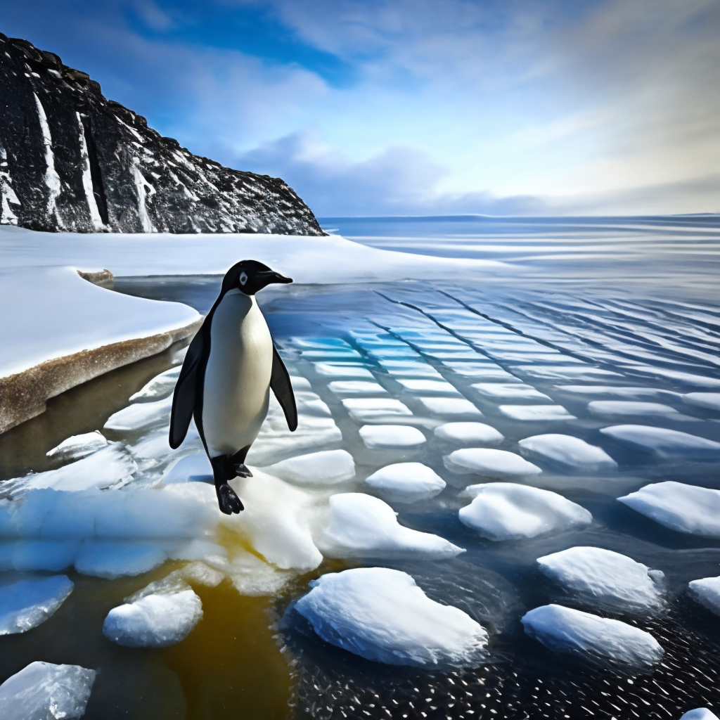 Pinguin on ice