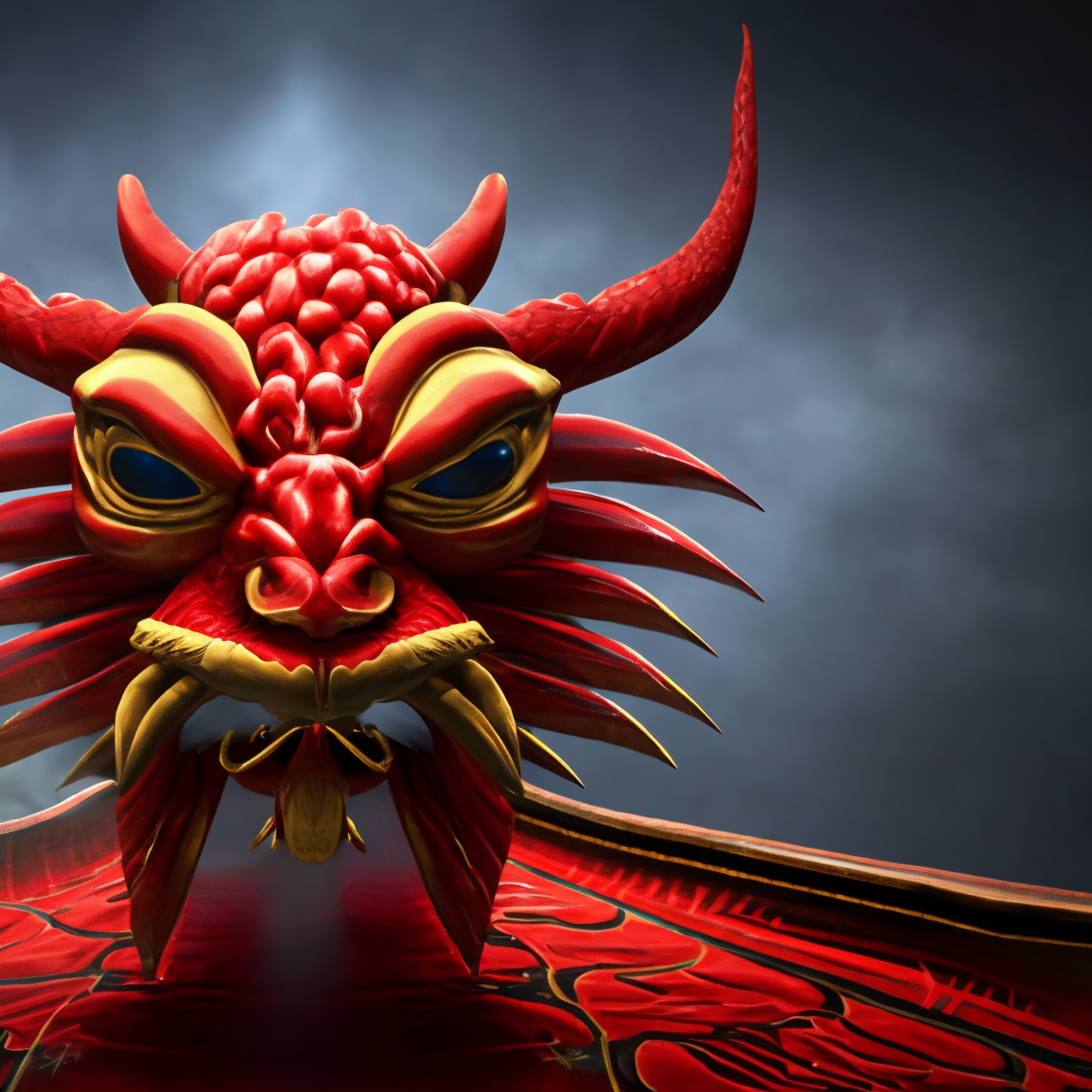 A Chinese red dragon