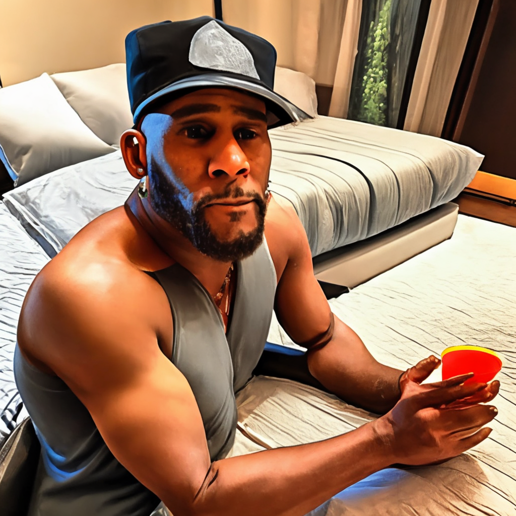 a picture of r kelly at a sleep over
