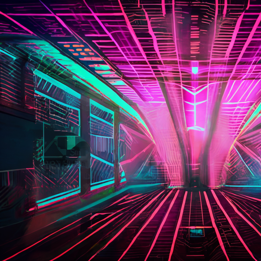 pink glitch glitched code techno cyber neon matrix style 