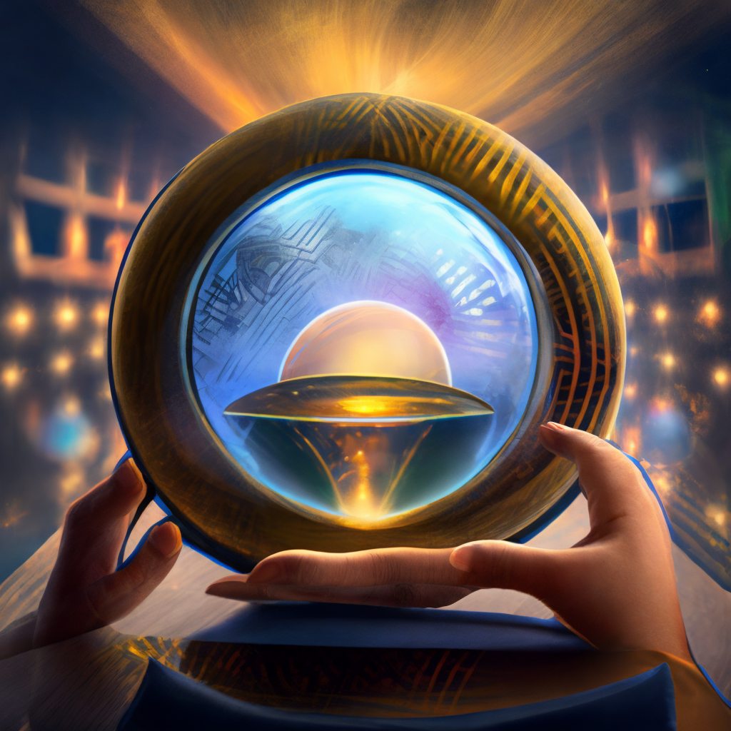 seeing into the future through a crystal ball, mysterious