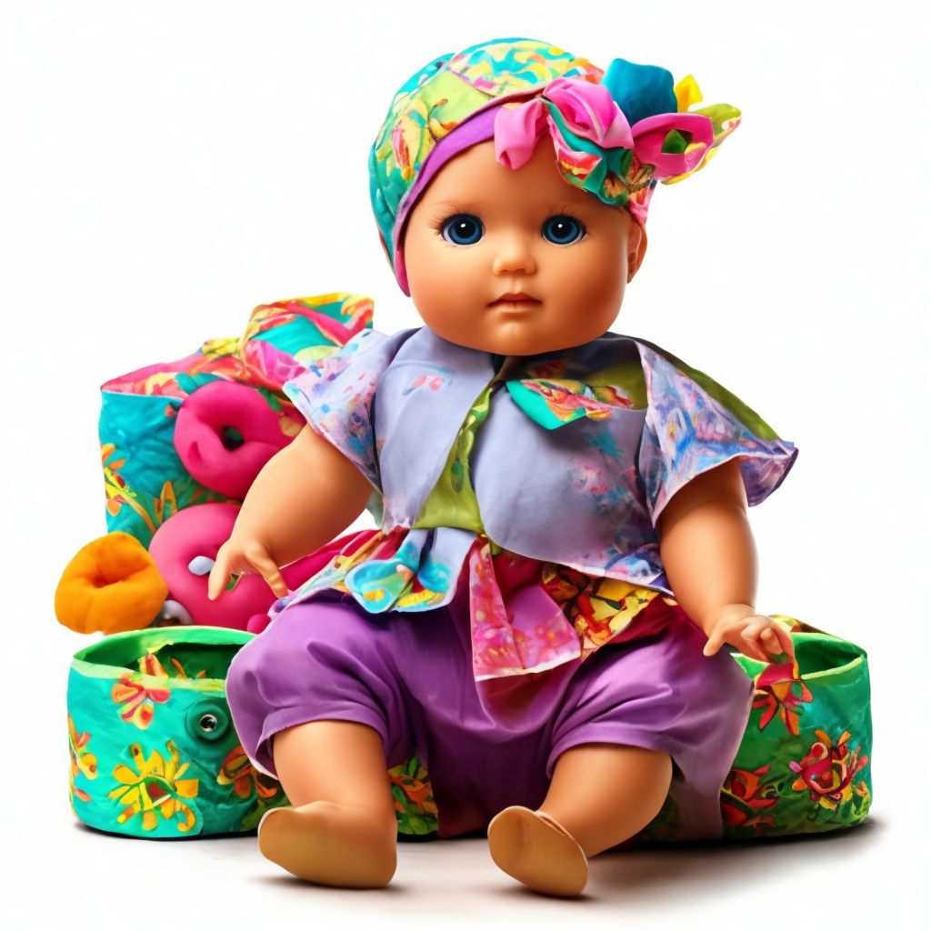 Baby doll colorful 