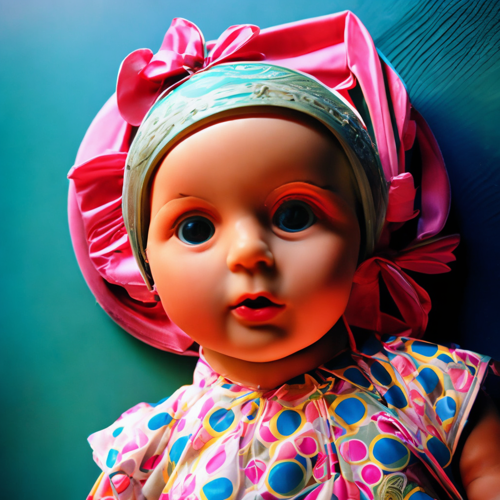 Baby doll colorful 