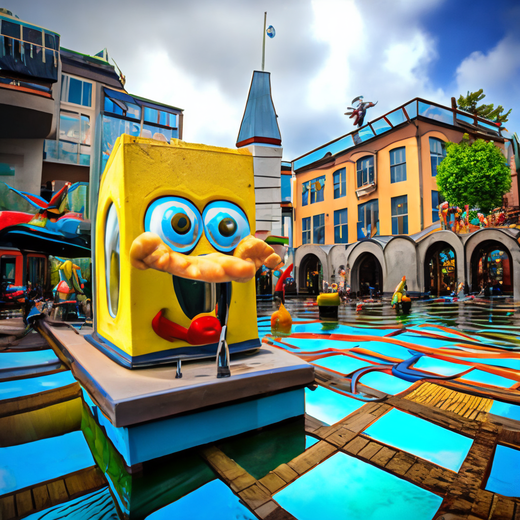 spongebon square pants.. underwater. water world. Hamburg