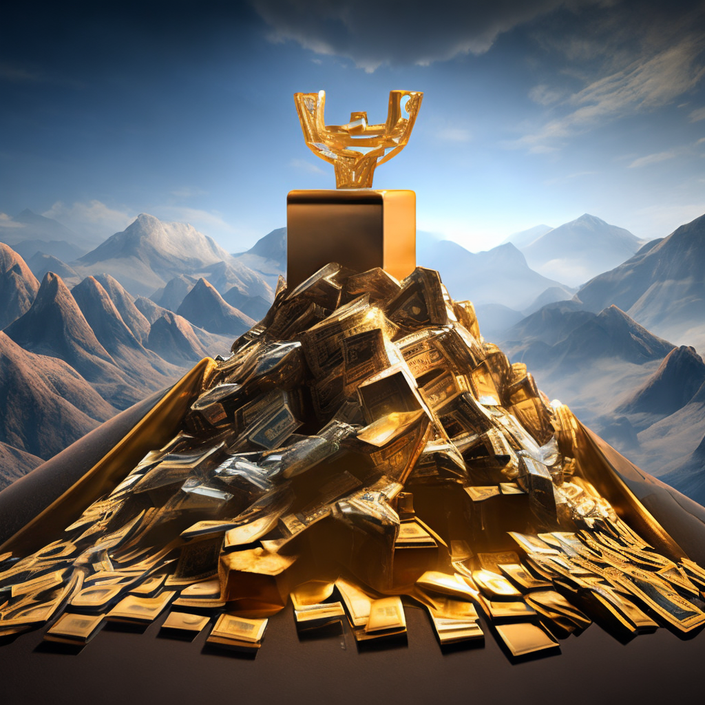 mountains of money and gold