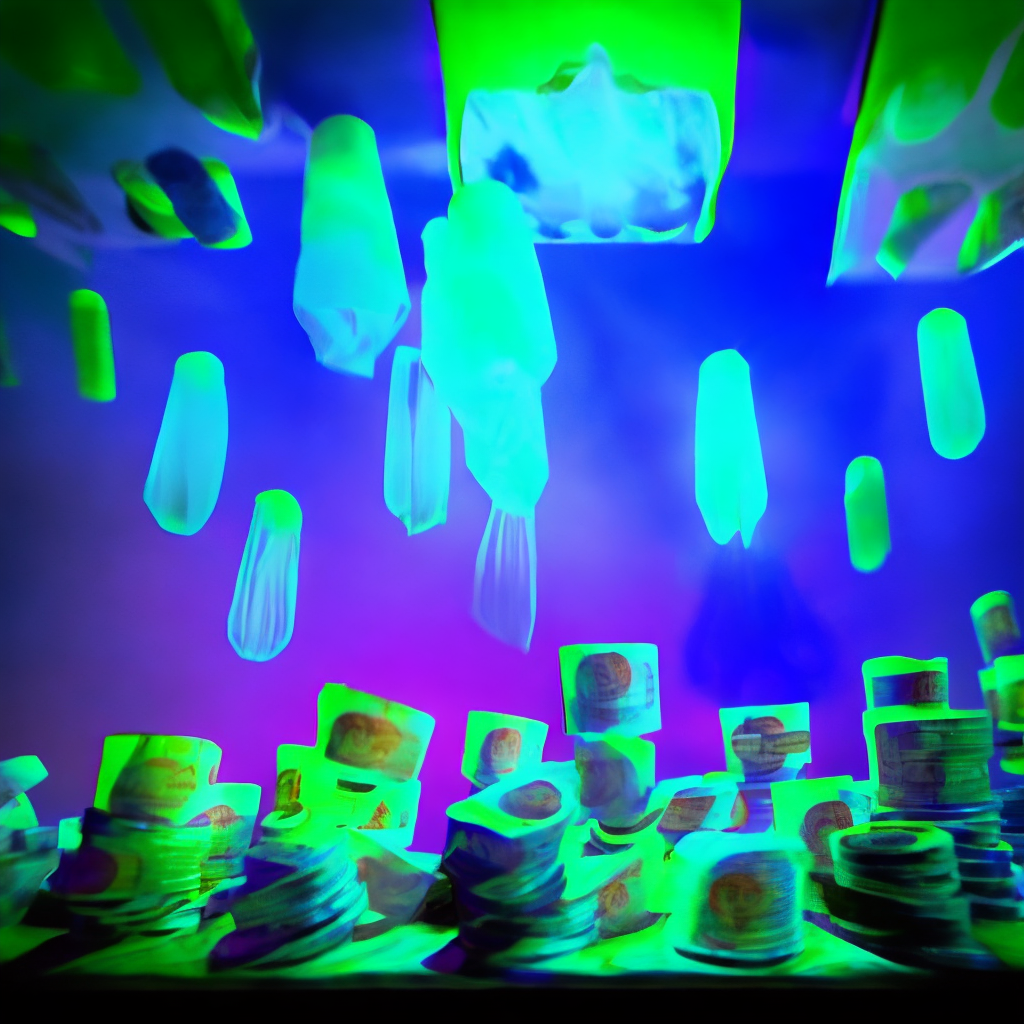 money prosperity, cinematic lights