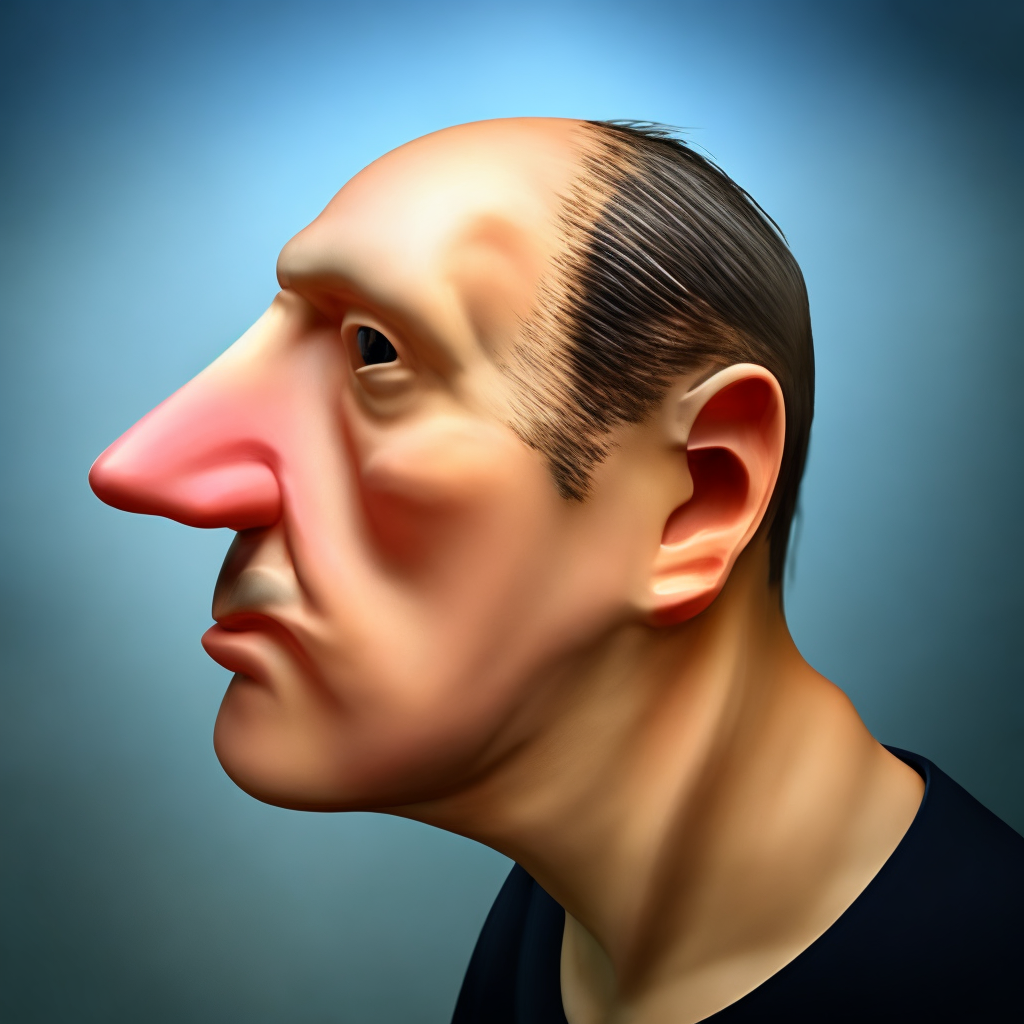 A man without a nose