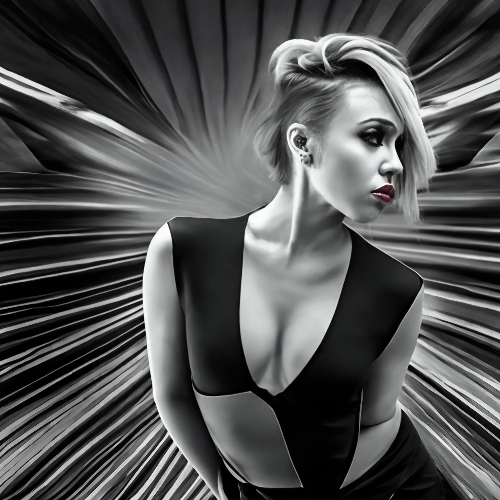 Black and white picture of Miley cyrus