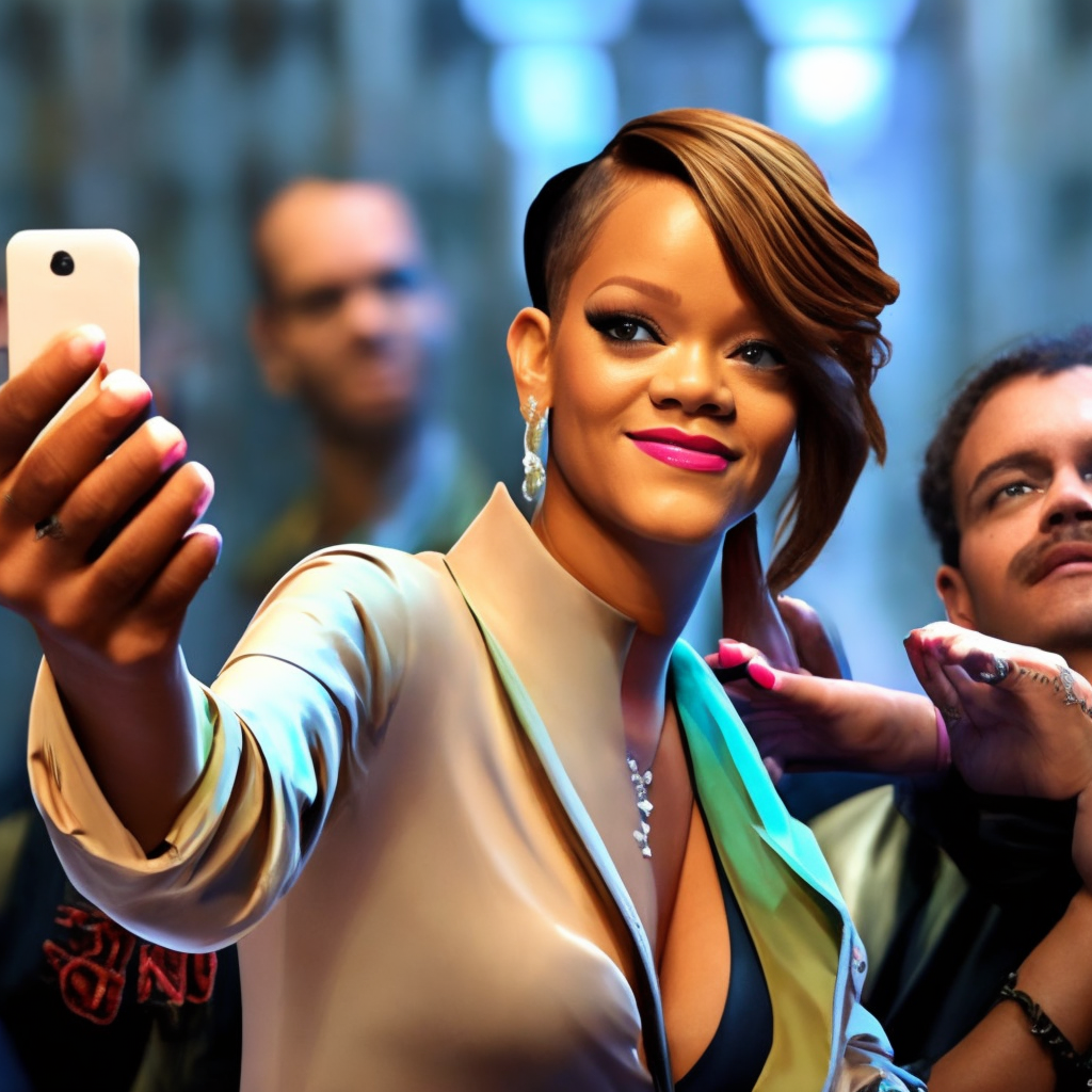 Picture of rihanna posing to the cameras