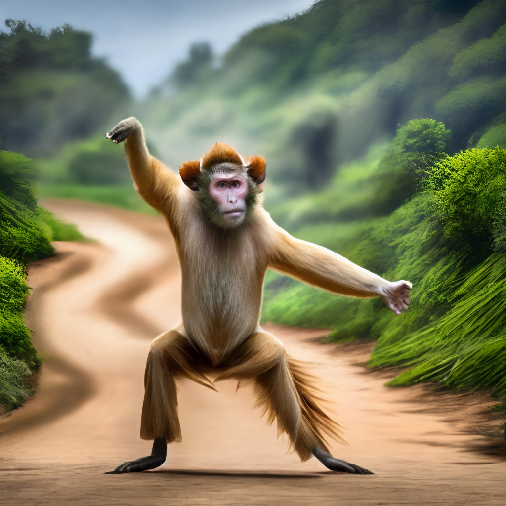 A Dancing Monkey with a Smile by LouLou. add a smile