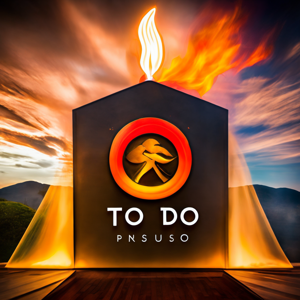 logo with fire written A TODO LUZ