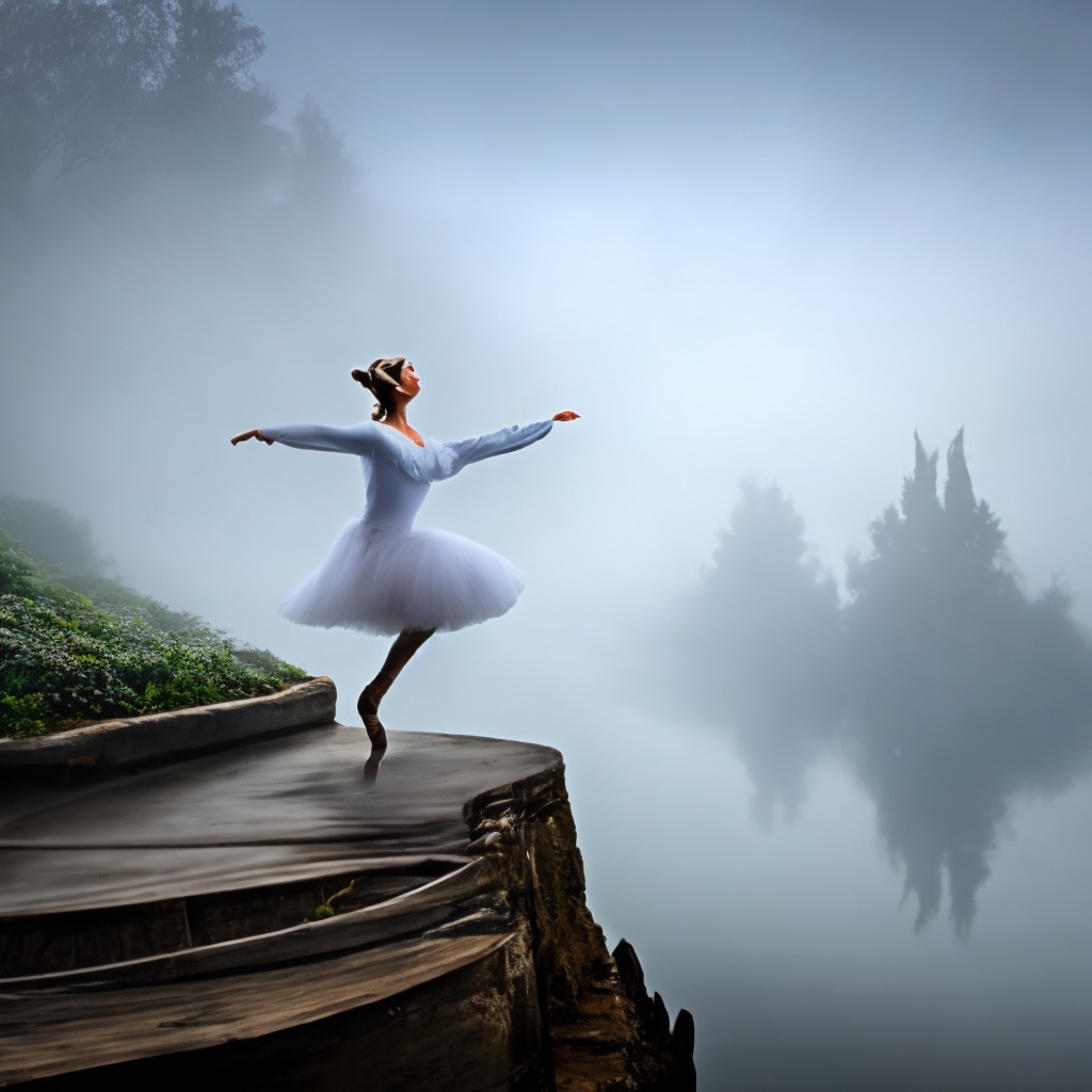 The ballerina who spins in the fog