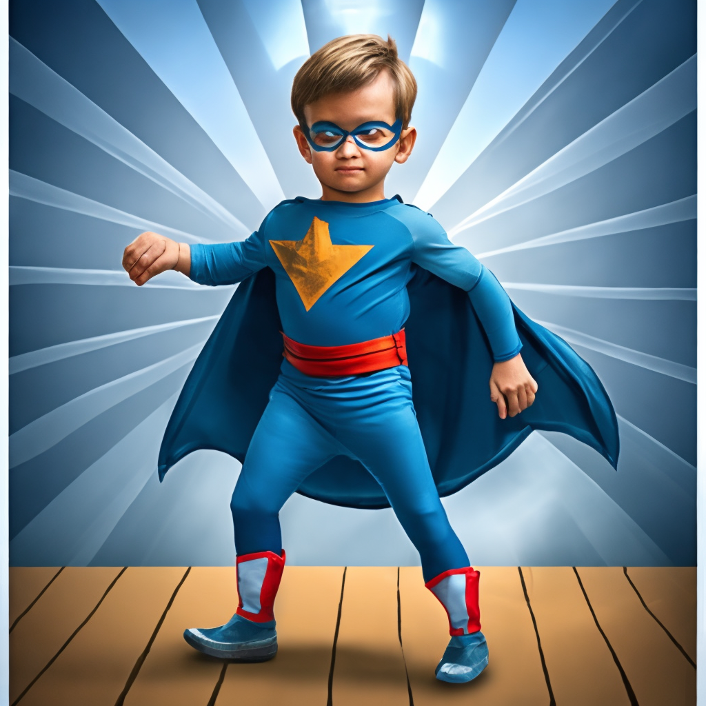 Little boy super hero
