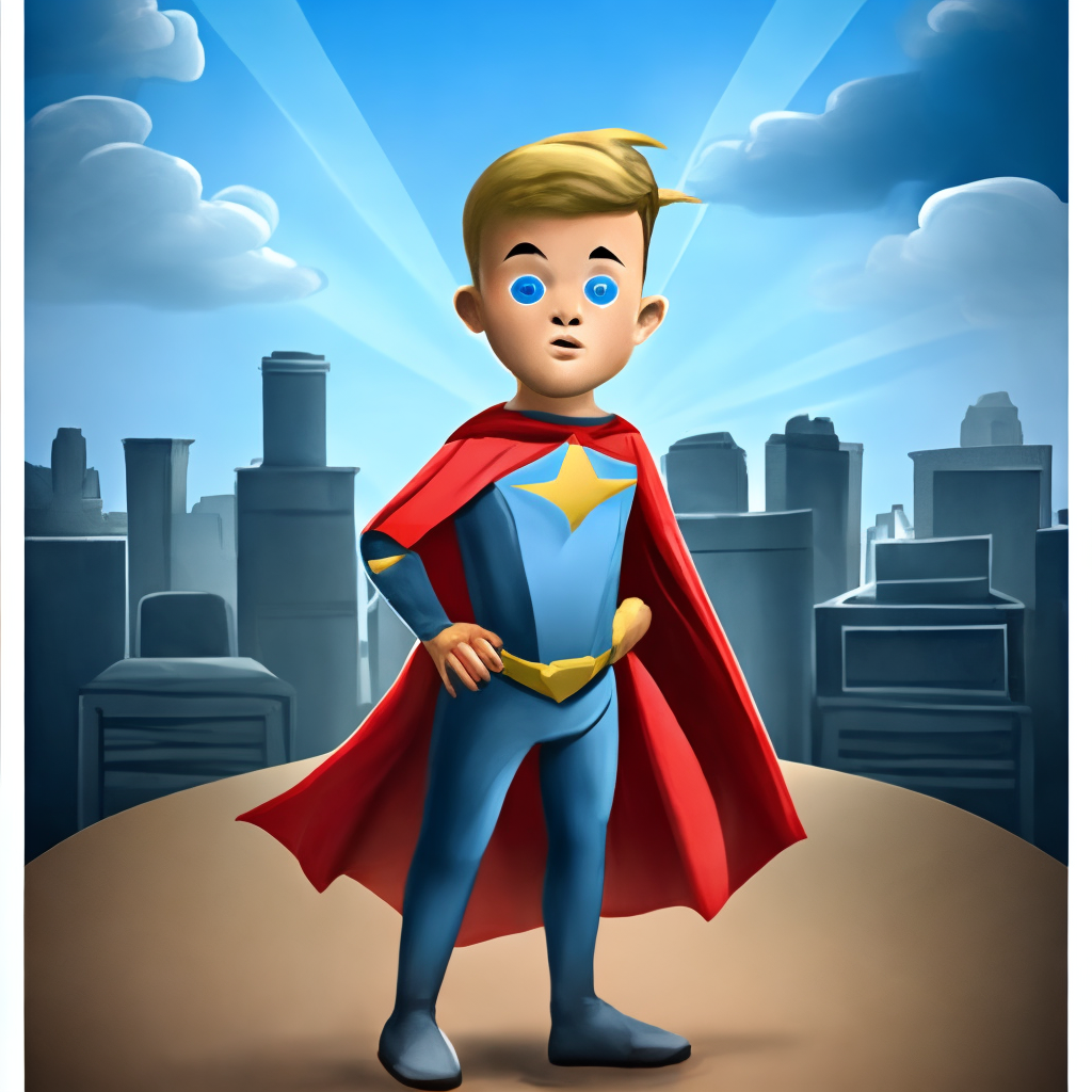 Little boy super hero