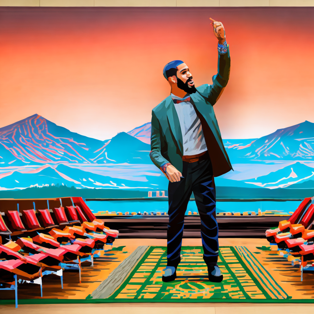 Drake singing to his fans
