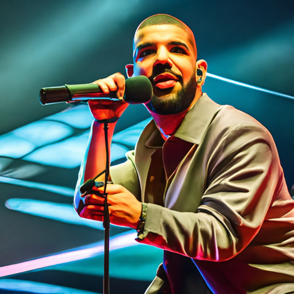 Drake singing to his fans