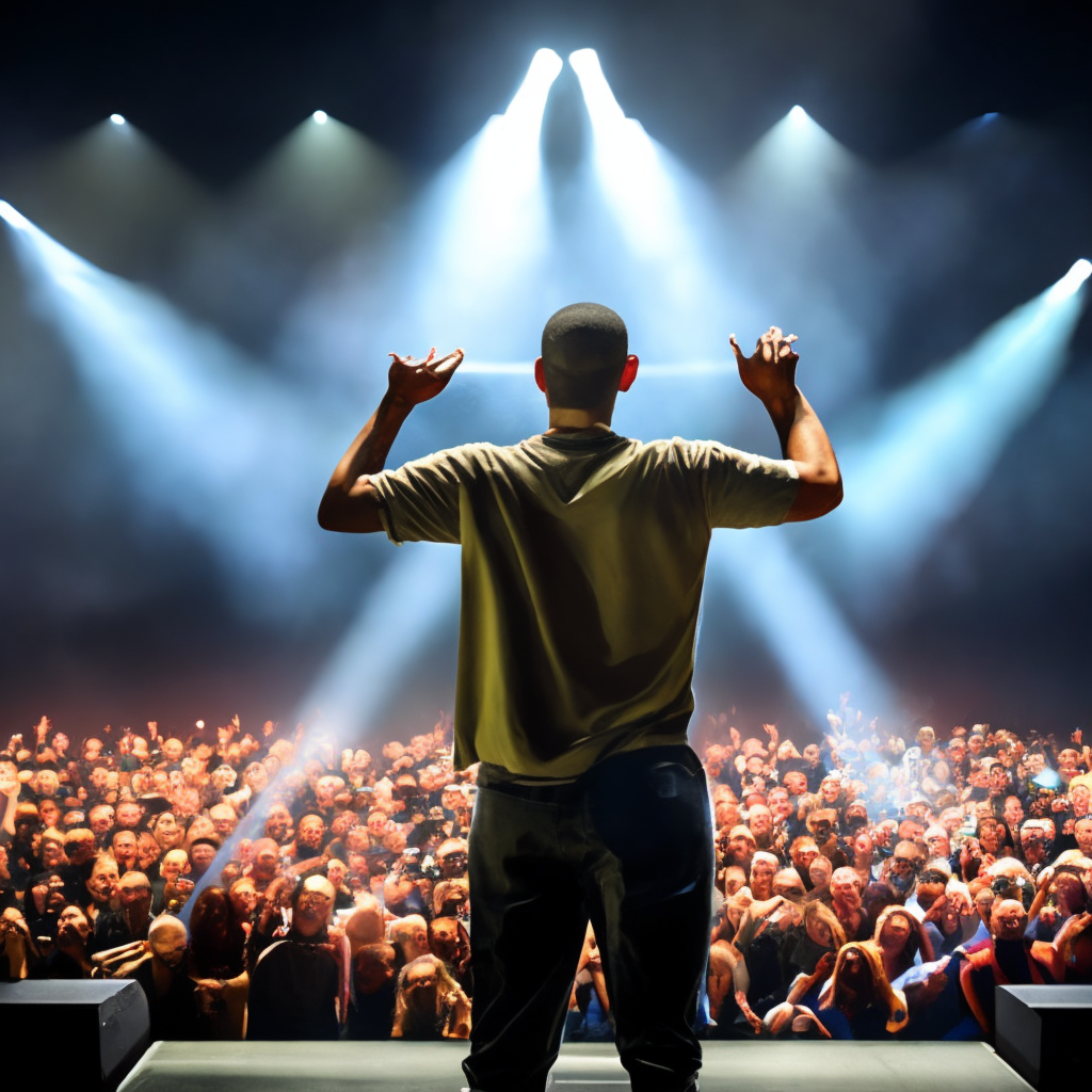 Drake singing to his fans