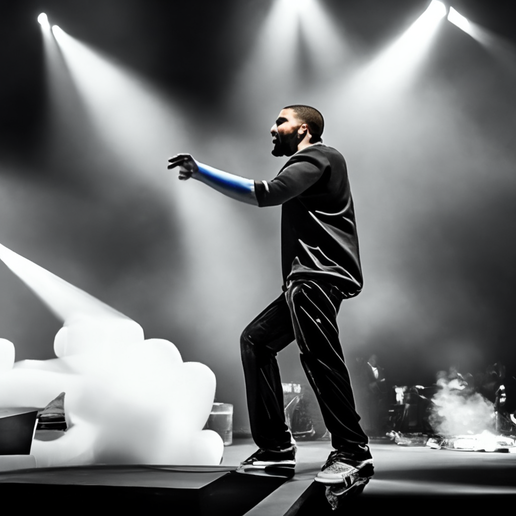 Drake singing to his fans