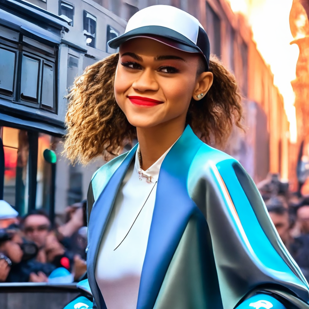 Zendaya posing to the cameras 