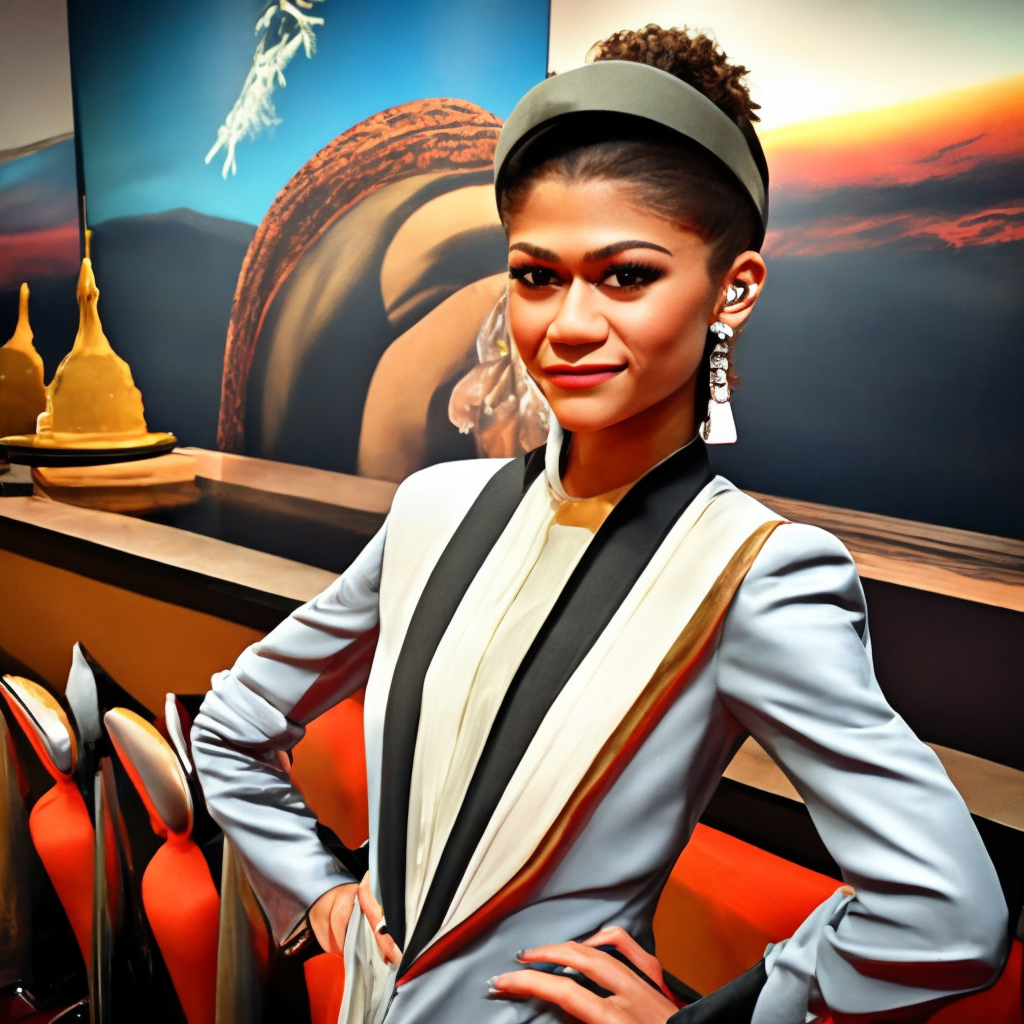 Zendaya posing to the cameras 