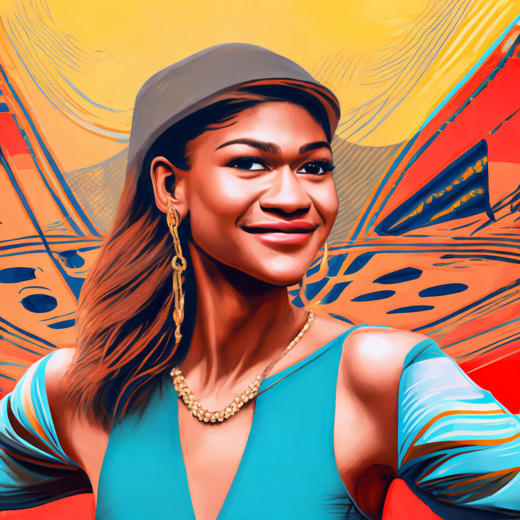 Zendaya posing to the cameras 
