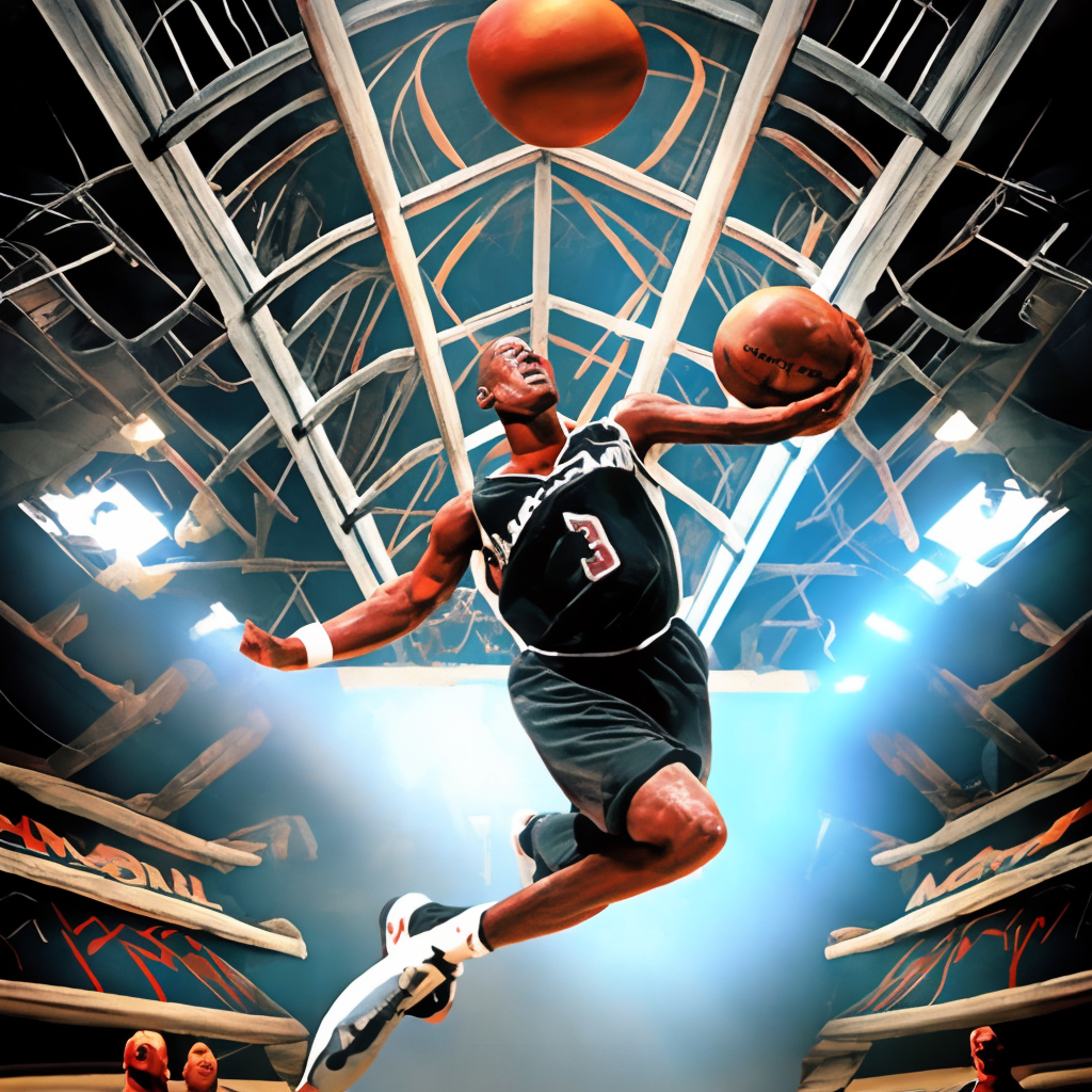 Michael jordan slam dunking
