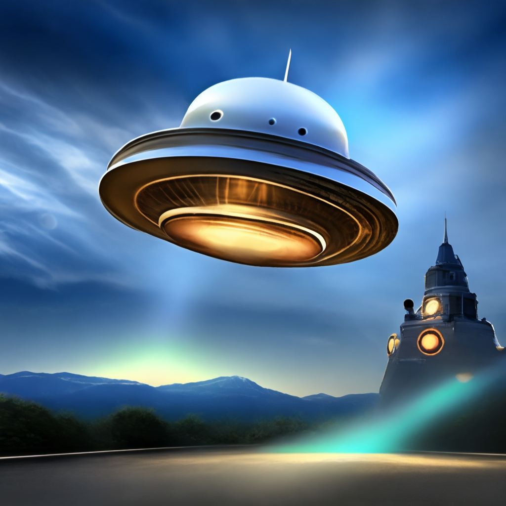 a ufo flying