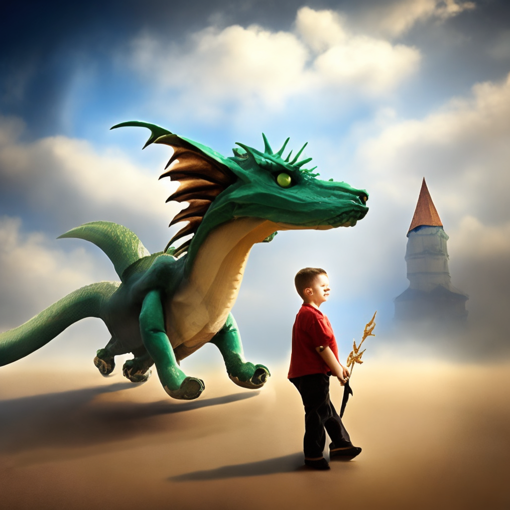 a little boy turns into a dragon