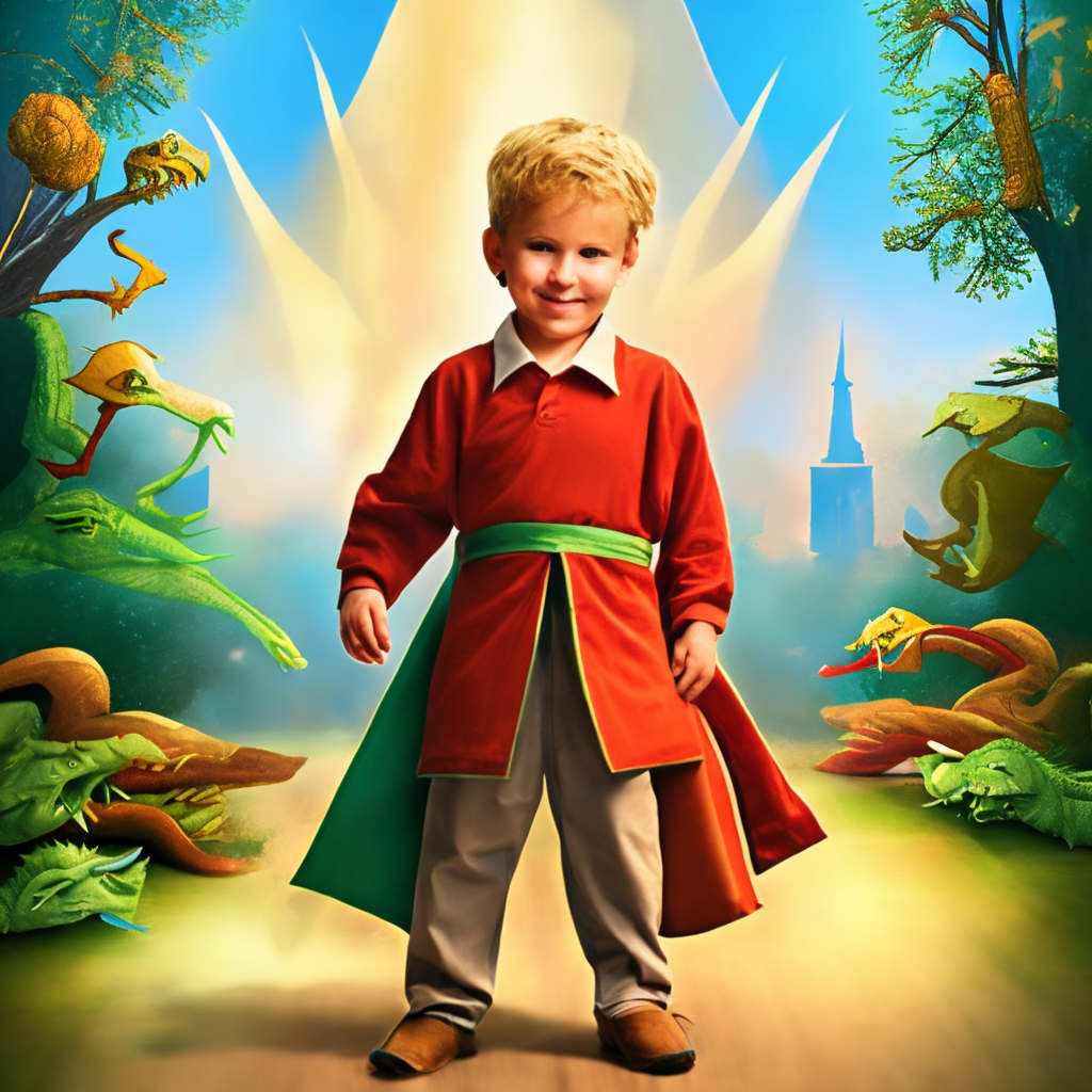 a little boy turns into a dragon