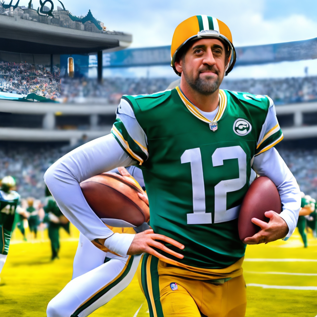 aaron rodgers in a new york jets uniform