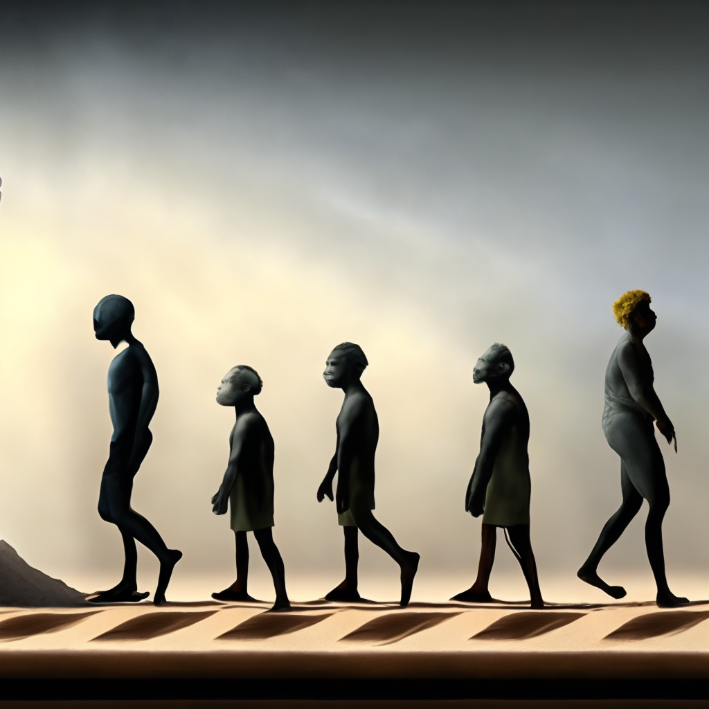 a timelapse of the human evolution