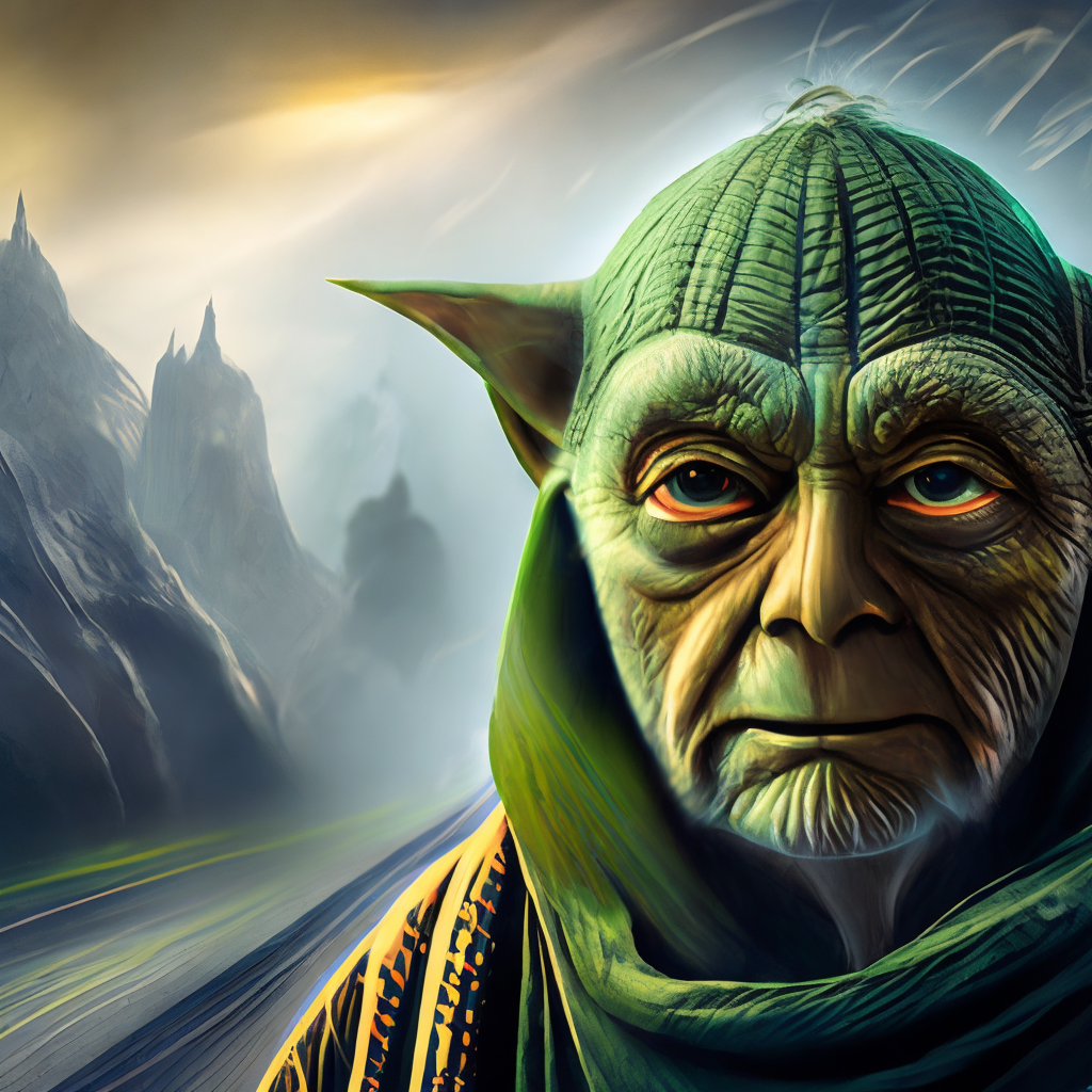 A portrait of yoda