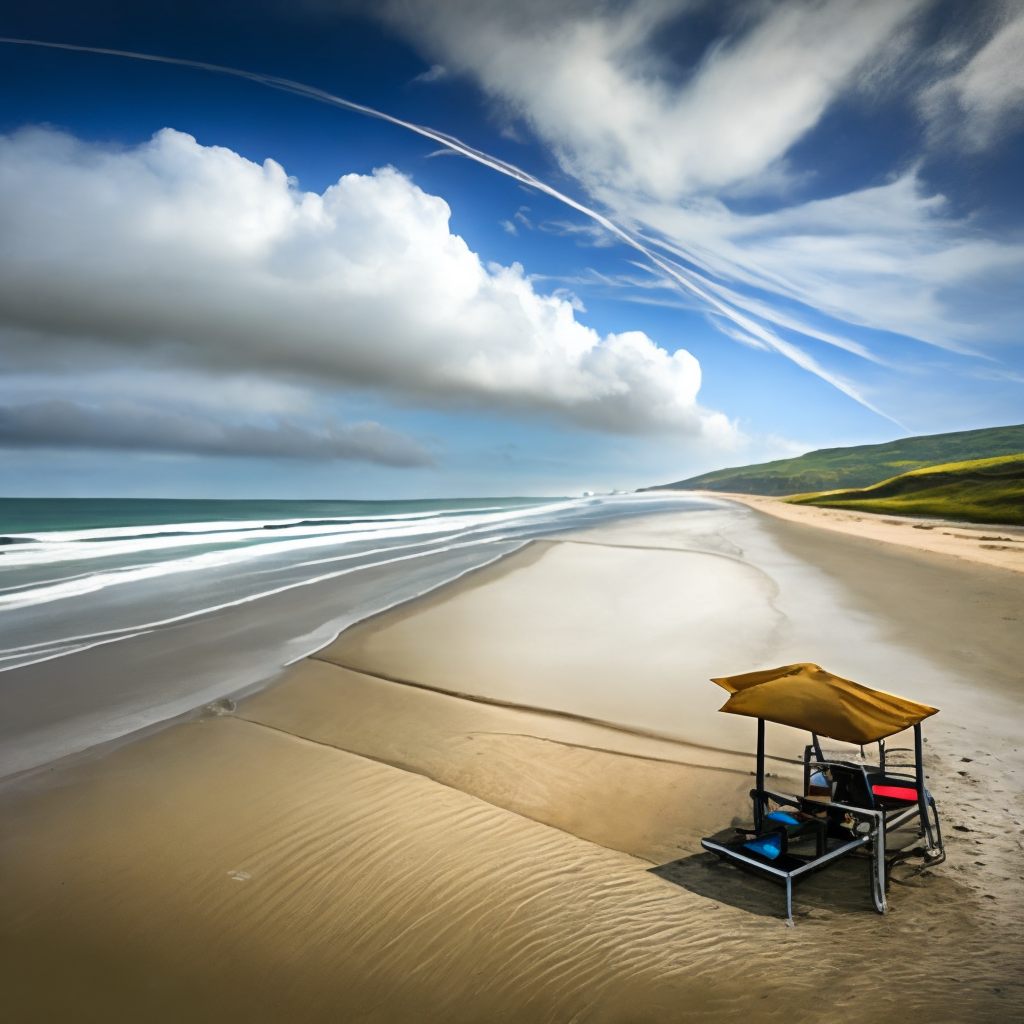 BEACH: Add waves crashing, sand giving way to surf. Add waves crashing, sand giving way to surf.