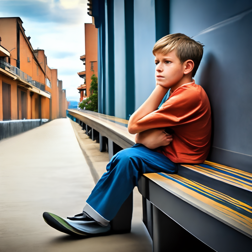 boy waiting for his girlfriend