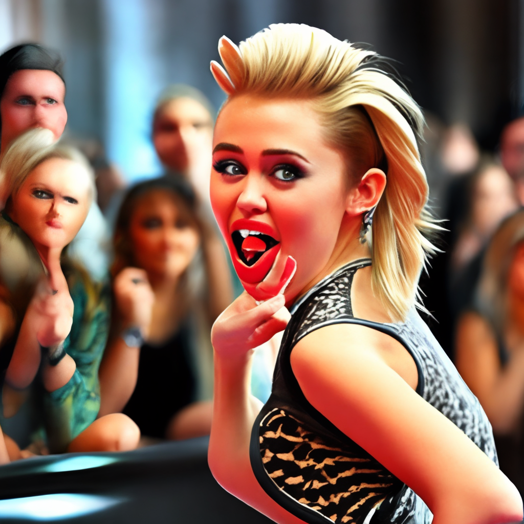 Miley Cyrus posing