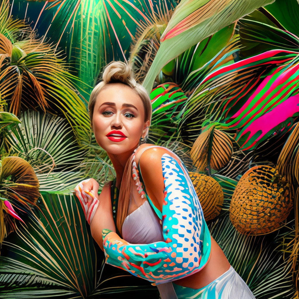 Miley Cyrus enjoying life posing to the camera