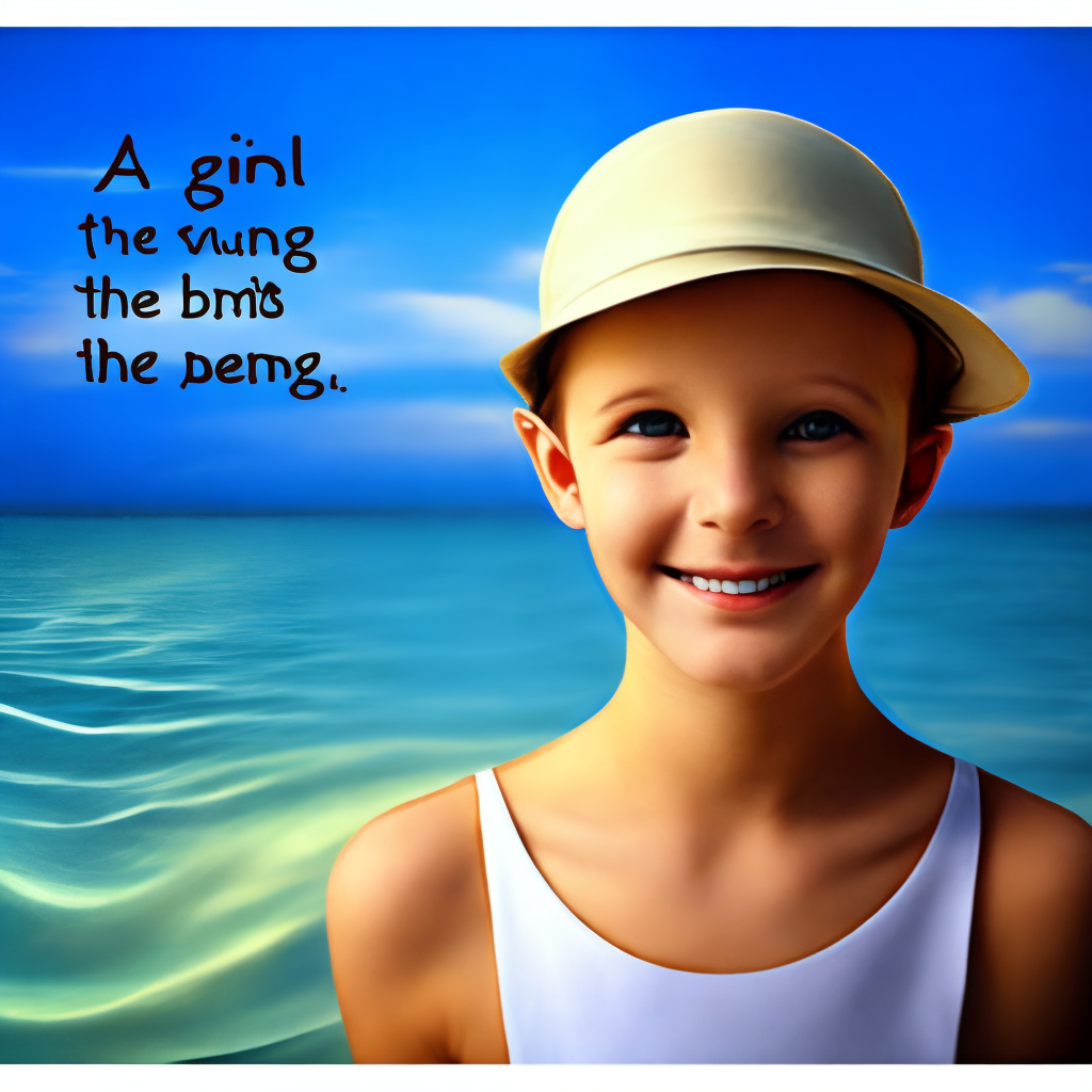 a girl who is young is beautiful she is a tomboy who is by the sea and she is smiling
