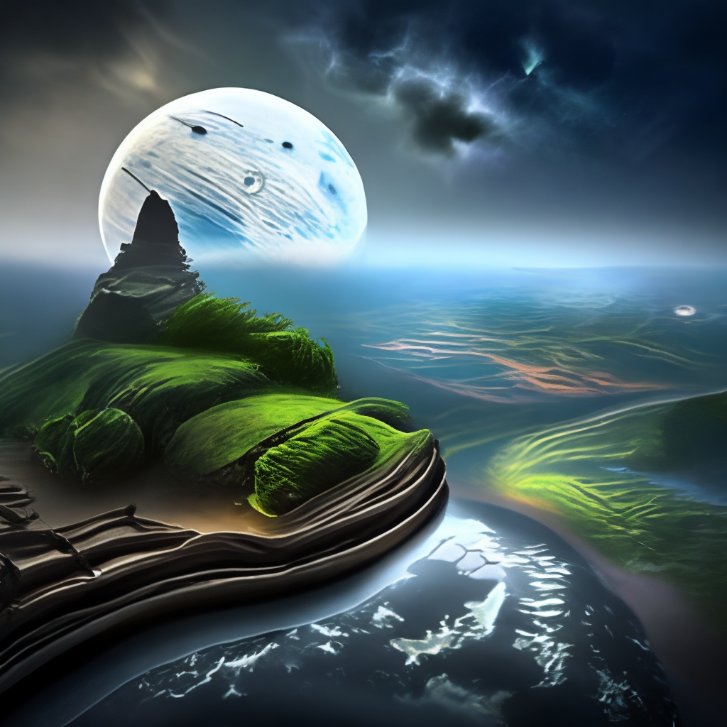 Planet Earth sorround by a lot of ovnis,full HD,16k,digital art,ultrarealistic,dark fantasy