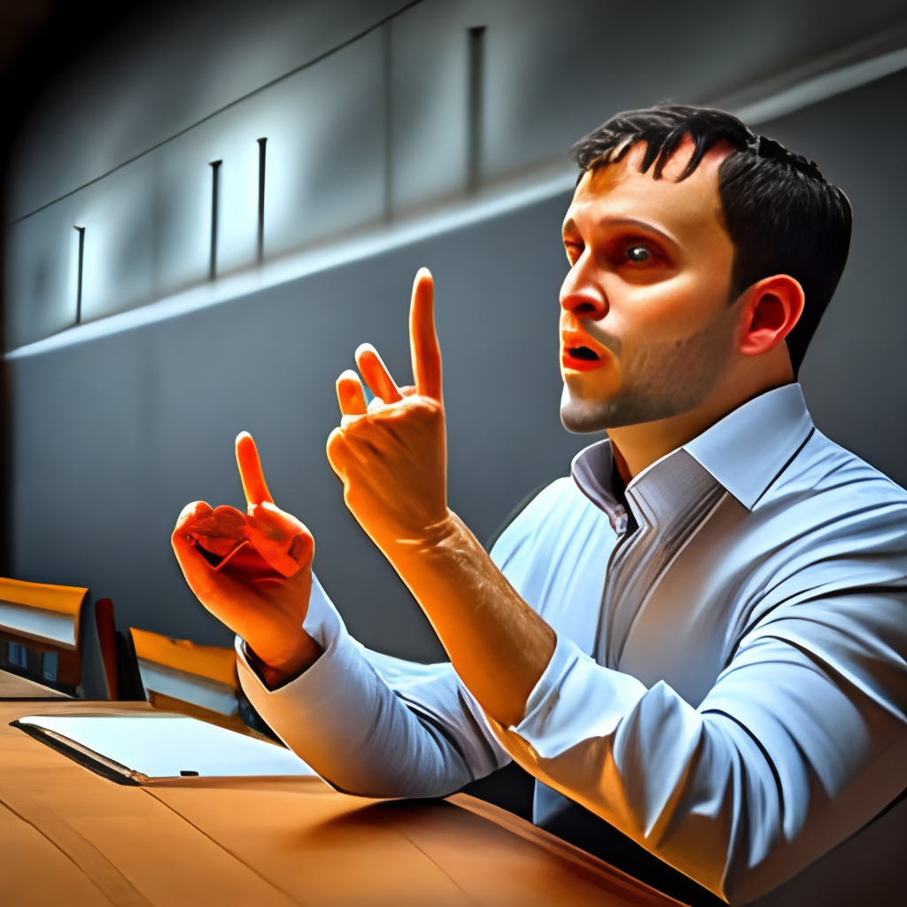 A man explaining about fact