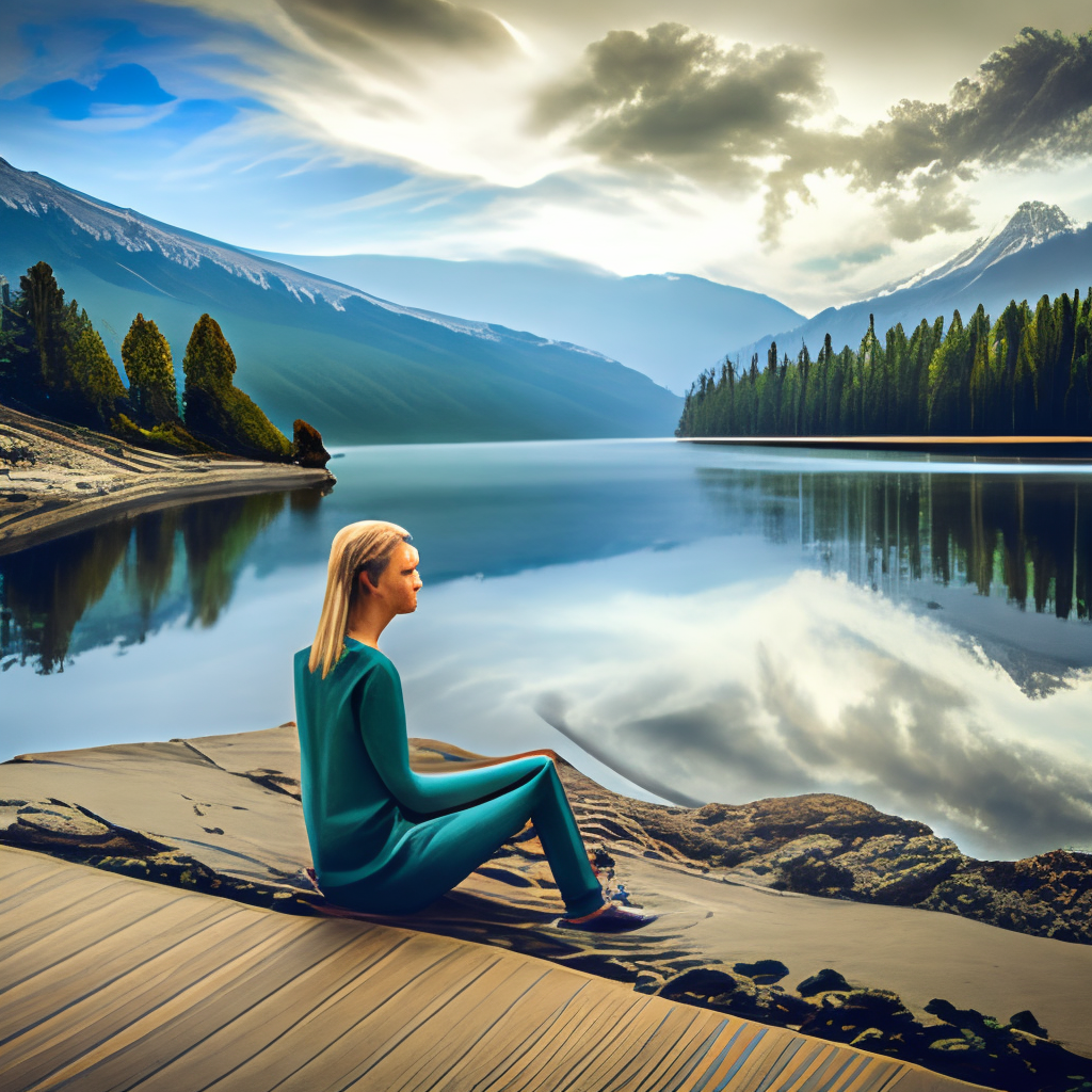 A losser sitting on the Lake of midal 