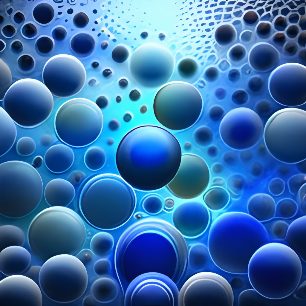 Blue circles generative background 