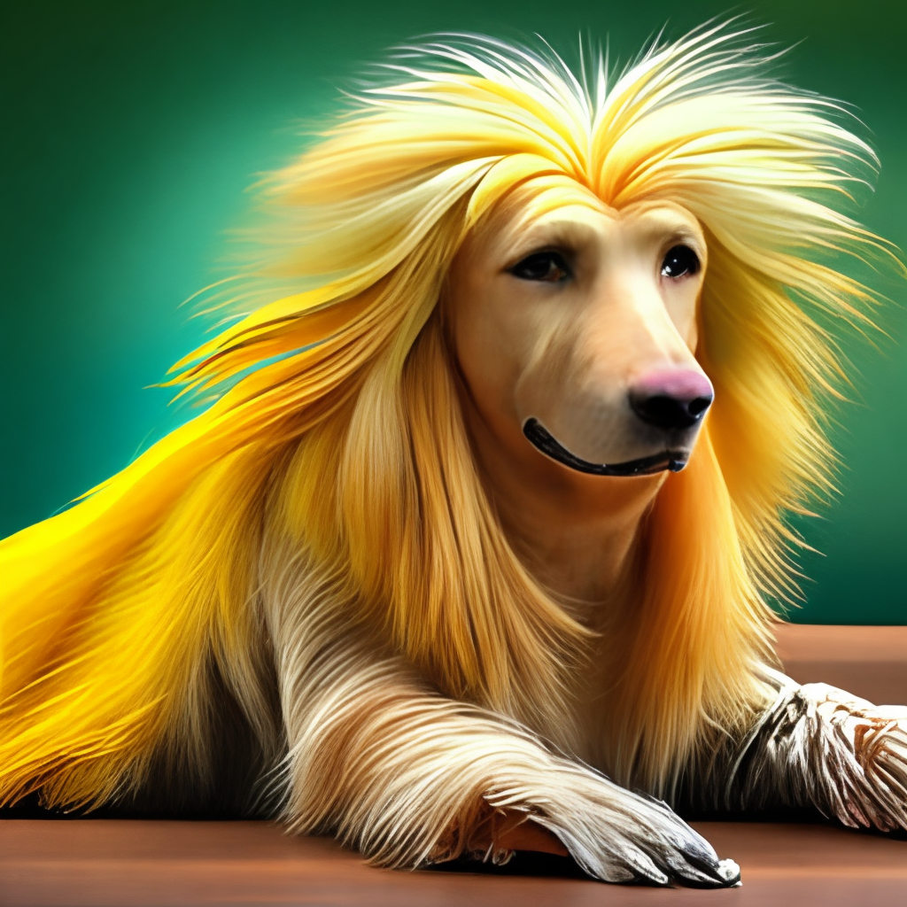 a yellow dog whose hair is growing