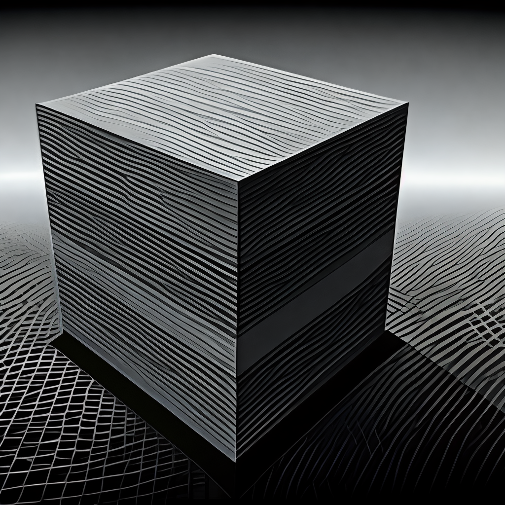 a 2D image of a cube that looks 3D, created using the depth2image model