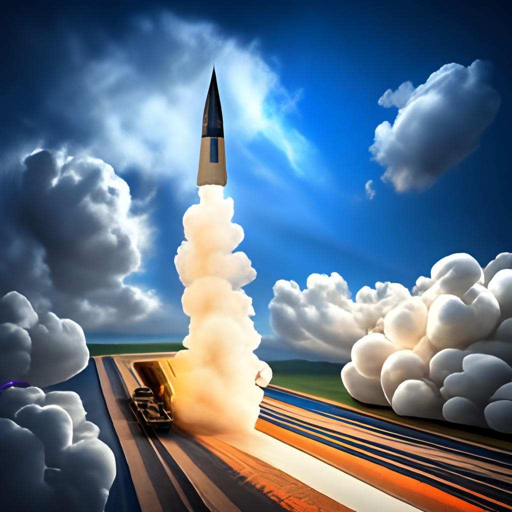 A spacecraft making its descent, its engines blazing

